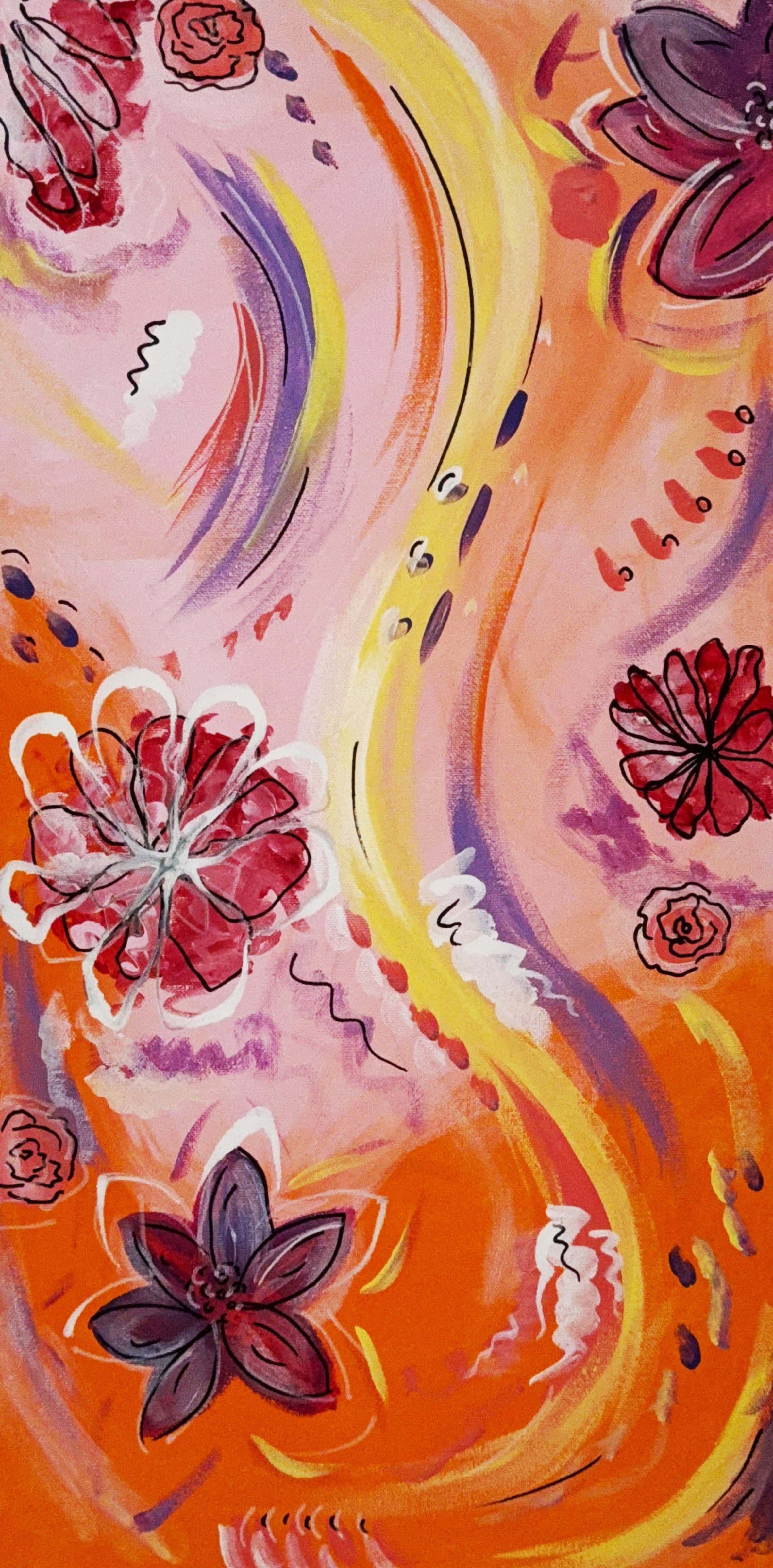 PAINTING — floral acrylic